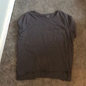 Dark gray short sleeve t